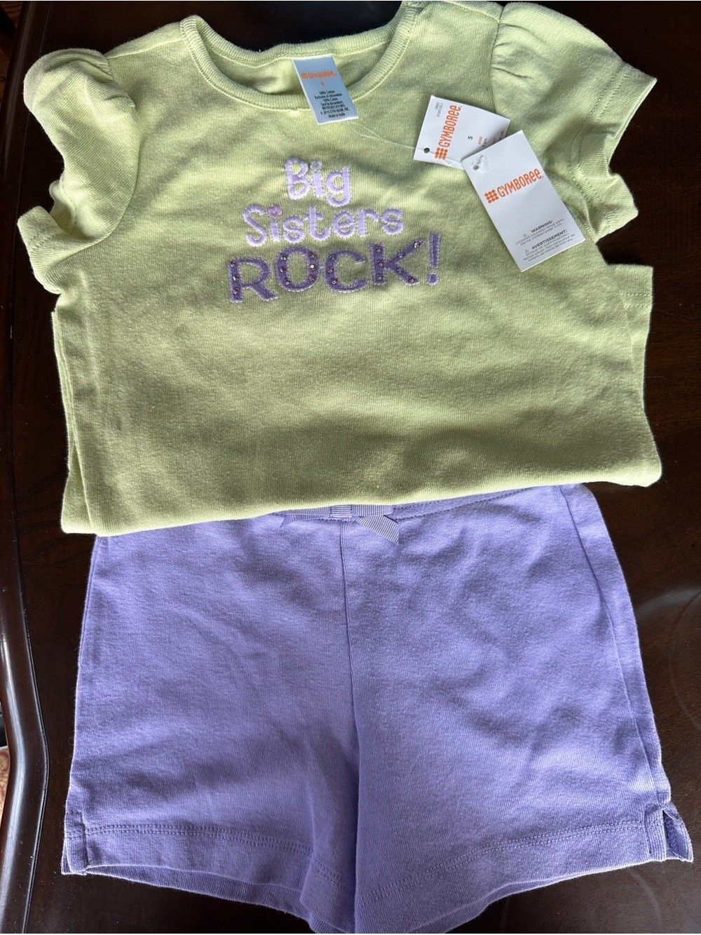NWT‎ Gymboree Big Sisters Rock! Shirt & Shorts, Size 4 5